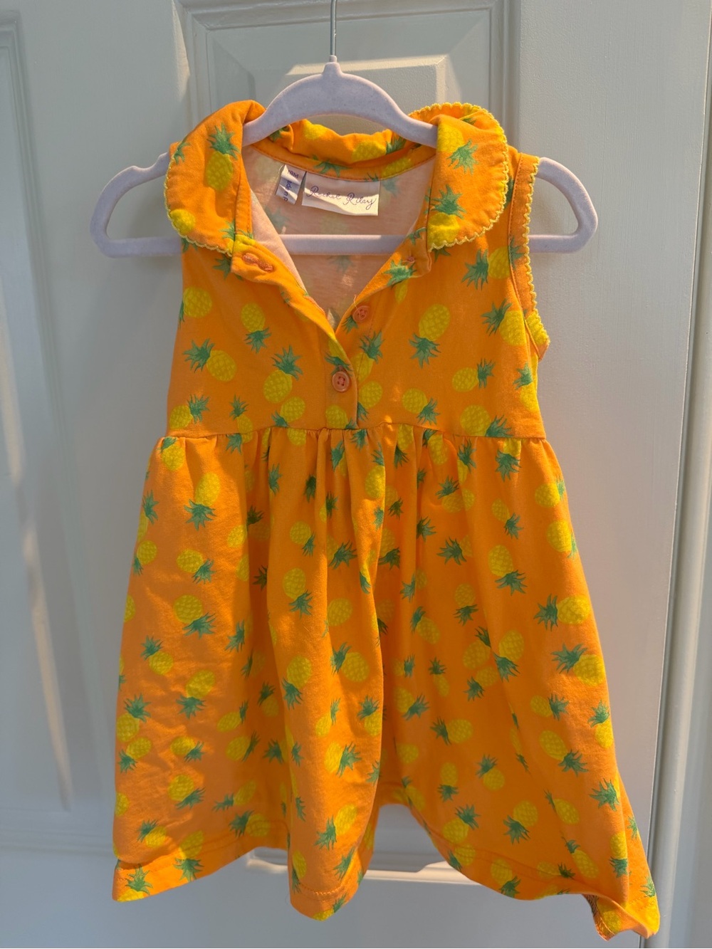 Rachel Riley Orange Pineapple Print Dress